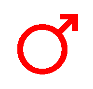 Marspfeil, internationales Symbol für männlich