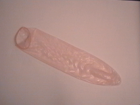 Kondom ausgerollt