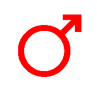 Marspfeil, internationales Symbol für männlich Marspfeil, internationales Symbol für männlich